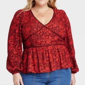 Long Sleeve Embroidered Blouse - Knox Rose size XXL EUC runs like xl